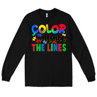 Black Color outside the lines Long Sleeve Tee - CowGirlArtShop