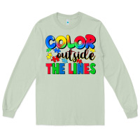 Matcha Color outside the lines Long Sleeve Tee - CowGirlArtShop