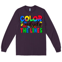 Plum Color outside the lines Long Sleeve Tee - CowGirlArtShop
