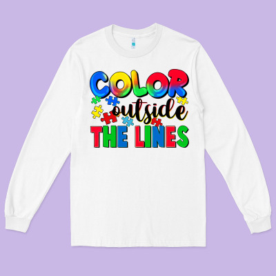 Color Outside The Lines Long Sleeve Tee Designed By Cowgirlartshop