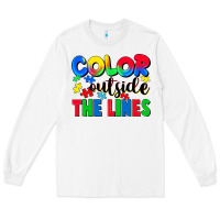 White Color outside the lines Long Sleeve Tee - CowGirlArtShop