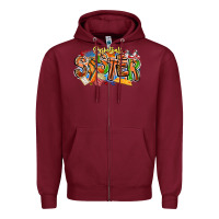 Burgundy basketball sister Zipper Hoodie - CowhideDigitalArt