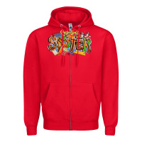 Red basketball sister Zipper Hoodie - CowhideDigitalArt