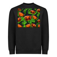 Black halloween pumpkin mouse pad Heavyweight Sweatshirt - BundleAndBundleShop