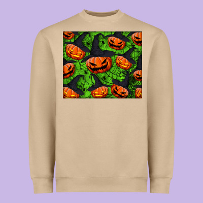 Halloween Pumpkin Mouse Pad Heavyweight Sweatshirt Designed By Bundleandbundleshop
