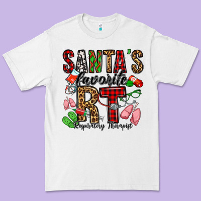 Santa's Favorite Rt Respiratory Therapist Premium Tee Designed By Jasminsmagicworld