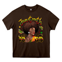 Chocolate Brown juneteenth 1865 black woman Heavy Core Tee - LillyAllenDesigns