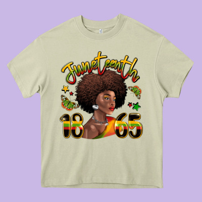 Juneteenth 1865 Black Woman Heavy Core Tee Designed By Lillyallendesigns