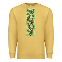 Antique Gold dinosaur parasaurolophus pen wrap Premium Sweatshirt - Artiststas