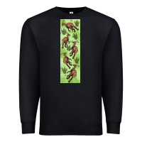 Black dinosaur parasaurolophus pen wrap Premium Sweatshirt - Artiststas