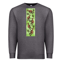 Charcoal Heather dinosaur parasaurolophus pen wrap Premium Sweatshirt - Artiststas