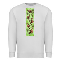 Dove Grey dinosaur parasaurolophus pen wrap Premium Sweatshirt - Artiststas