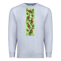 Heather Grey dinosaur parasaurolophus pen wrap Premium Sweatshirt - Artiststas