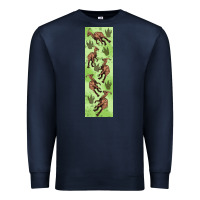 Navy dinosaur parasaurolophus pen wrap Premium Sweatshirt - Artiststas