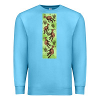 Ocean Blue dinosaur parasaurolophus pen wrap Premium Sweatshirt - Artiststas