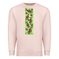 Pale Pink dinosaur parasaurolophus pen wrap Premium Sweatshirt - Artiststas