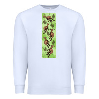 White dinosaur parasaurolophus pen wrap Premium Sweatshirt - Artiststas