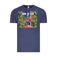 Vintage Denim born to ride Vintage Tee - TumblerDesignByShophia