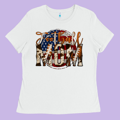 Football Mom Ladies Tee Designed By Jasminsmagicworld