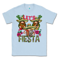 Dusty Blue Let's Fiesta with gnomes Classic Tee - NancyCooperArtShop