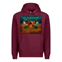 Burgundy falling leaves and nights like this mouse pad Premium Hoodie - BundleAndBundleShop
