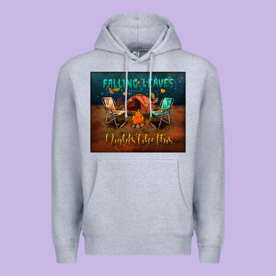 Falling Leaves And Nights Like This Mouse Pad Premium Hoodie Designed By Bundleandbundleshop