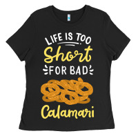 Black Calamari Squid Seafood Ladies Tee - minhPixels