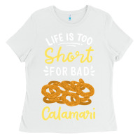 White Calamari Squid Seafood Ladies Tee - minhPixels