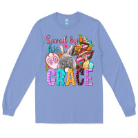 Colony Blue Saved by his grace Easter Day Long Sleeve Tee - HowdyJamesFarm