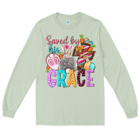 Matcha Saved by his grace Easter Day Long Sleeve Tee - HowdyJamesFarm