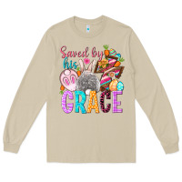 Mushroom Saved by his grace Easter Day Long Sleeve Tee - HowdyJamesFarm