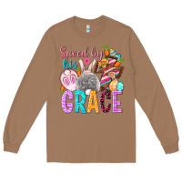 Toasted Coconut Saved by his grace Easter Day Long Sleeve Tee - HowdyJamesFarm