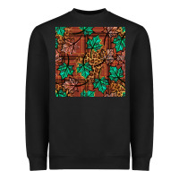 Black fall leaves seamless pattern Heavyweight Sweatshirt - BundleAndBundleShop