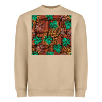 Mushroom fall leaves seamless pattern Heavyweight Sweatshirt - BundleAndBundleShop