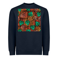 Navy fall leaves seamless pattern Heavyweight Sweatshirt - BundleAndBundleShop
