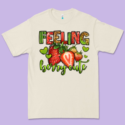 Feeling Berry Cute Strawberry Premium Tee Designed By Jasminsmagicworld