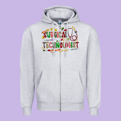 Surgical Technologist Zipper Hoodie Designed By Cowhidedigitalart