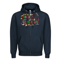 Navy Surgical Technologist Zipper Hoodie - CowhideDigitalArt