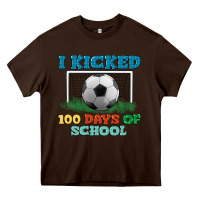 Chocolate Brown i kicked 100 days of school Heavy Core Tee - LillyAllenDesigns