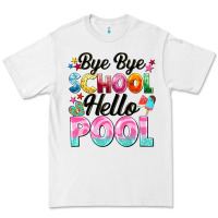 White bye bye school hello pool Premium Tee - BarkalooDesign