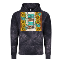 Cloud Black nana sunflowers and turquoise gemstones Vintage Hoodie - TumblerDesignByShophia