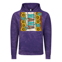Cloud Purple nana sunflowers and turquoise gemstones Vintage Hoodie - TumblerDesignByShophia