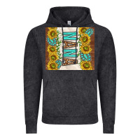 Vintage Black nana sunflowers and turquoise gemstones Vintage Hoodie - TumblerDesignByShophia