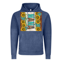 Vintage Denim nana sunflowers and turquoise gemstones Vintage Hoodie - TumblerDesignByShophia