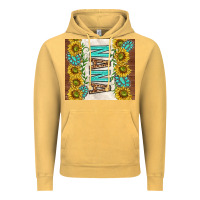 Vintage Mustard nana sunflowers and turquoise gemstones Vintage Hoodie - TumblerDesignByShophia