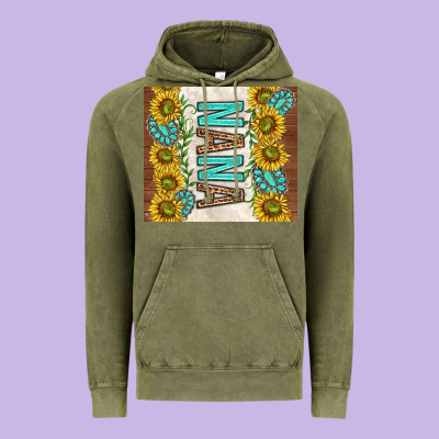 Nana Sunflowers And Turquoise Gemstones Vintage Hoodie Designed By Tumblerdesignbyshophia