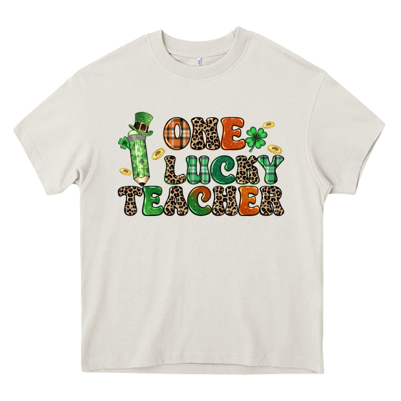One Lucky Teacher Heavy Core Tee by LillyAllenDesigns | Teevron