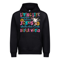 Black living life somewhere between jesus take the wheel Urban Hoodie - AdoDesignShop