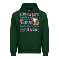 Forest Green living life somewhere between jesus take the wheel Urban Hoodie - AdoDesignShop