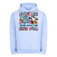 Living Life Somewhere Between Jesus Take The Wheel Urban Hoodie | Teevron